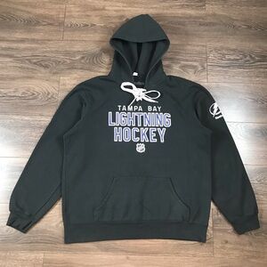 Reebok NHL Tampa Bay Lightning Men’s Hockey Sports Team Black Pullover Hoodie XL
